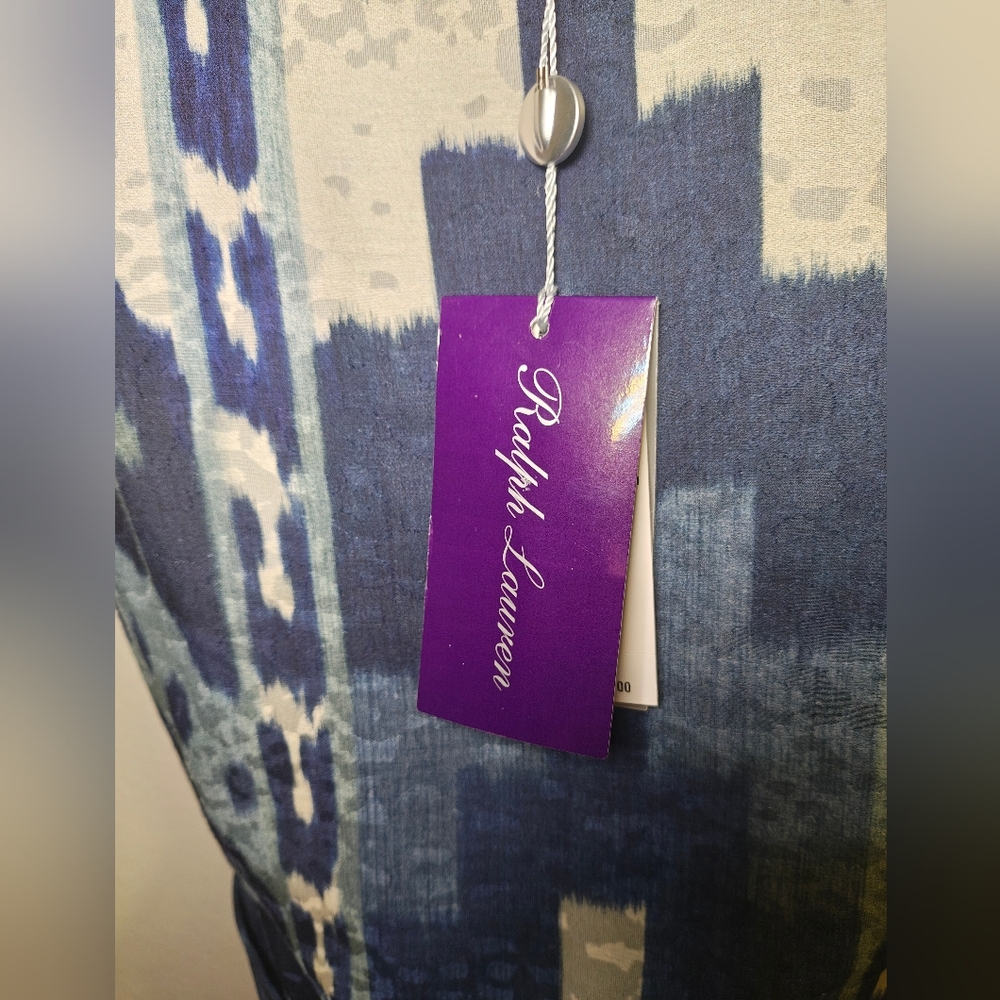 Ralph Lauren Blue and White Patterned Dress - Picture 4 of 5
